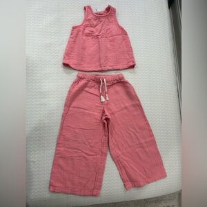 Old Navy Pink Cropped Pant Set